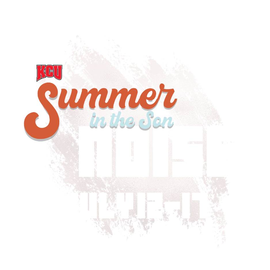 KCU Summer in the Son event logo with the words “NOISE July 13–17” displayed in large white text.