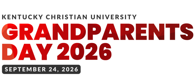 Banner reads “Kentucky Christian University Grandparents Day 2026,” with the date “September 24, 2026” below in a dark rectangle.